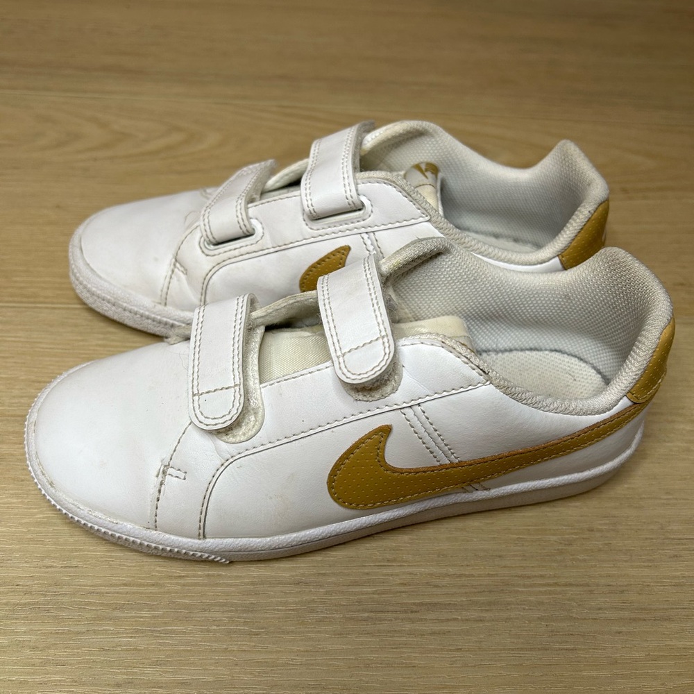 Nike Court Royale TD White Club Gold toddler sneakers